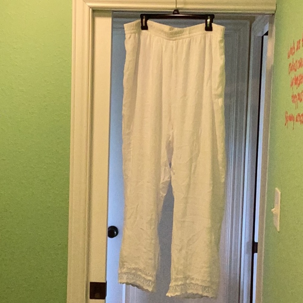 Linen-type Long Pants